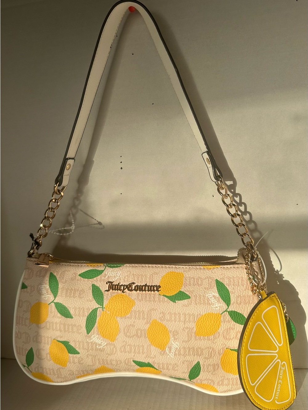 🍋 NWT Juicy Couture Fruitful Lemon Print Shoulder Bag & Coin Purse – Y2K Vibe! - Picture 1 of 16